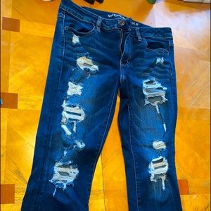 American Eagle Super Stretch Ripped Jeggings